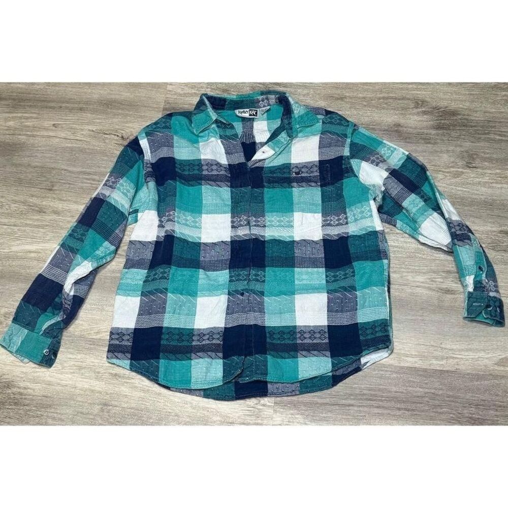 Women's vintage Kraft Kat textured flannel size large - Picture 1 of 6